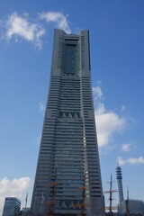 Naklejka premium 横浜みなとみらいの風景 都市風景 インバウンド