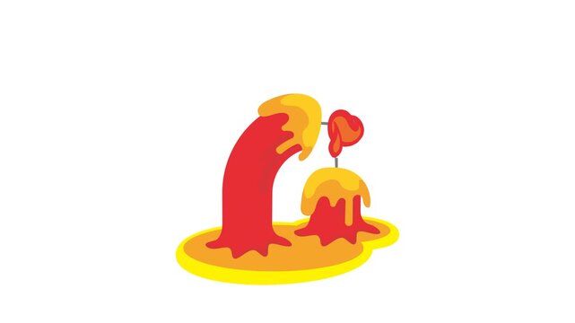 motivational animated illustration. the candle character lights a small candle which goes out. looping animation