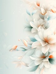 Fototapeta premium An elegant abstract background with delicate floral patterns in soft pastel tones, providing ample copy space for creative use.