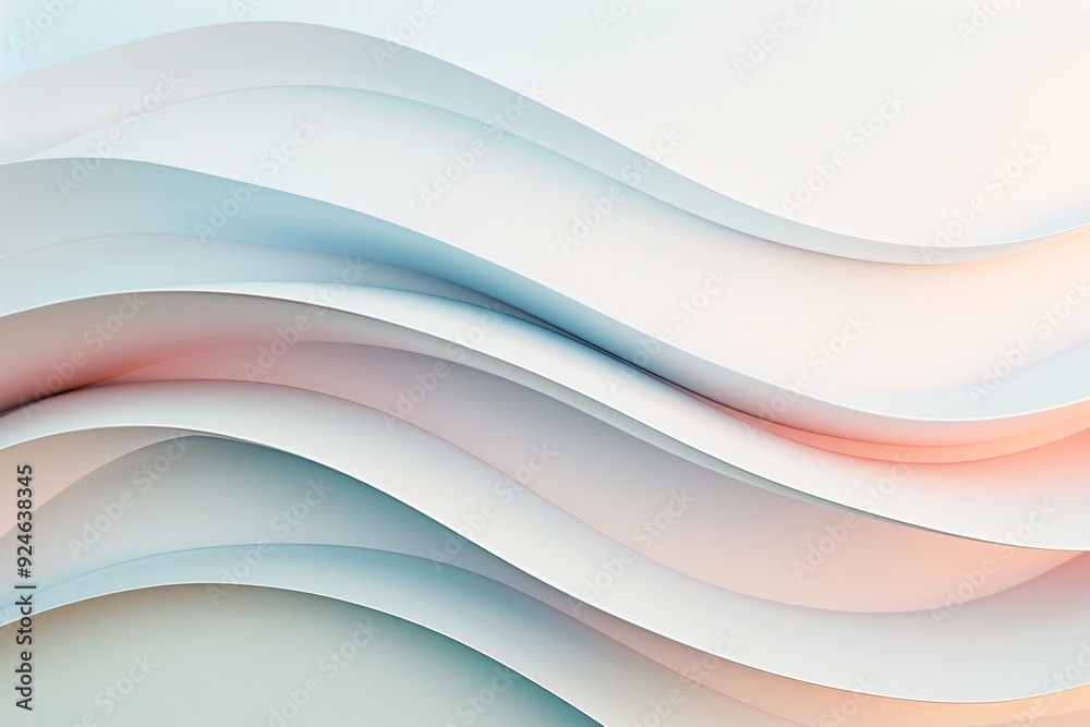 Poster a minimalist abstract design with subtle gradients and soft shadows, creating an elegant area for co