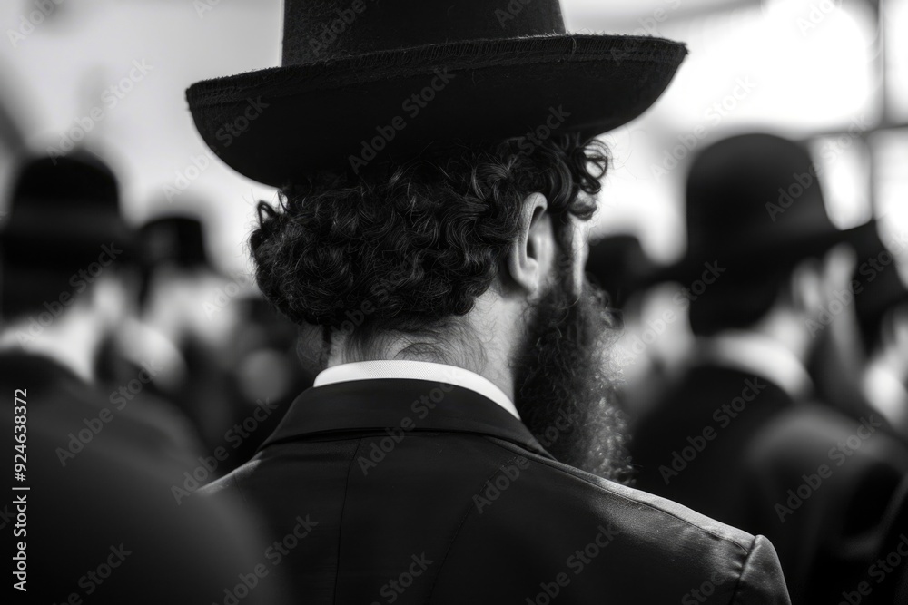 Poster A man with a long white beard and a hat, possibly representing wisdom or an intellectual figure
