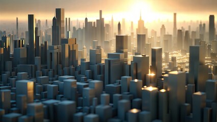 Obraz premium Many city silhouettes