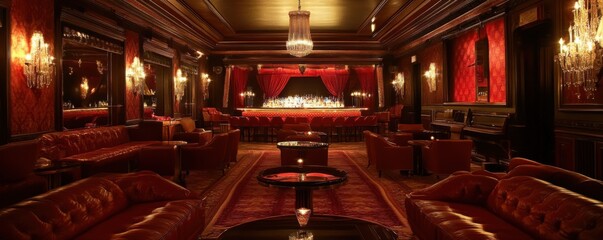 Opulent Haven of Prestige: Exclusive Members-Only Club with Elegant Decor