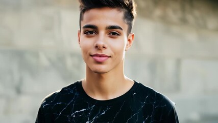 portrait of an androgyne woman or man