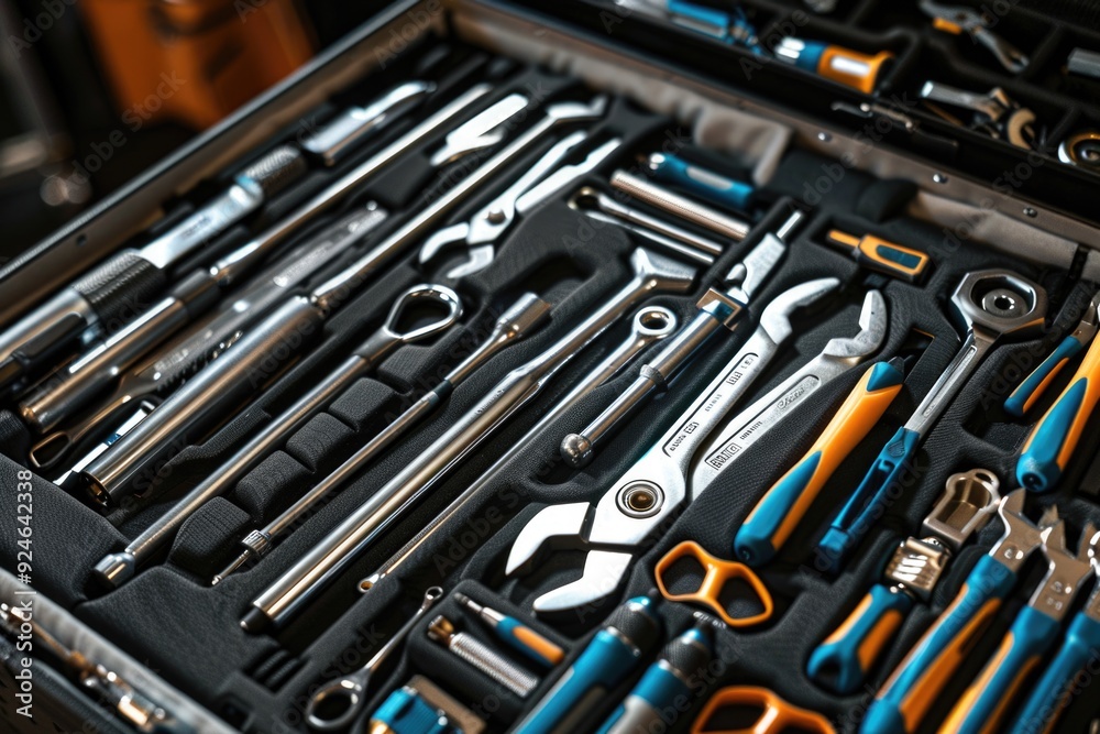Poster A tool case filled with many different tools