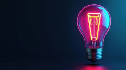 Brainstorming session with glowing ideas, creative analysis, 3D illustration