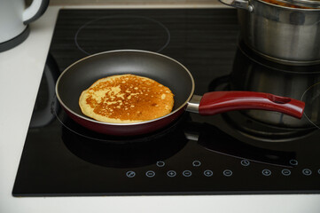 Close up of baked pancakes