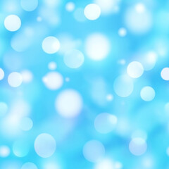 Obraz premium This seamless design features light blue and white blurred circles on a soft blue background, evoking a calming and dreamy atmosphere, suitable for backgrounds and digital art.