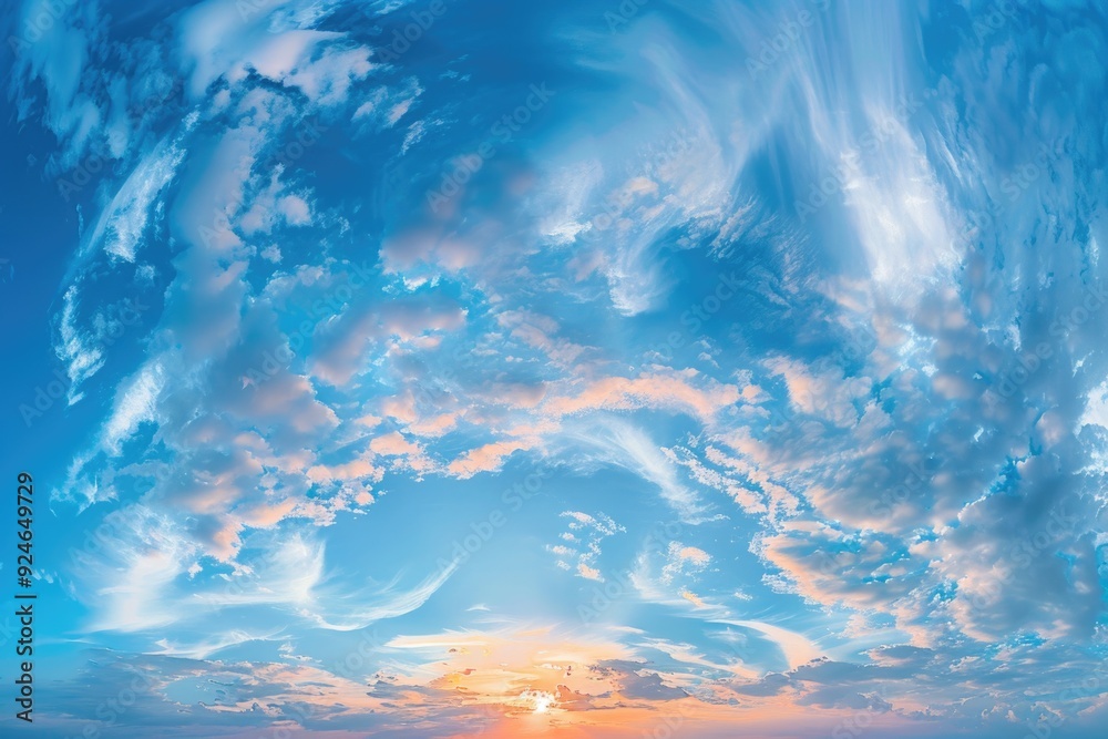 Poster a serene lake scene with clouds covering the sky, suitable for use in nature-inspired designs or as 