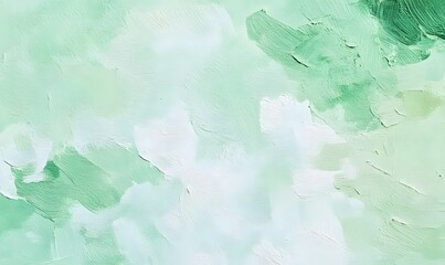 subtle shades of green impasto abstract, Generative AI