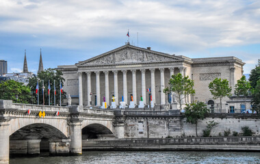 Naklejka premium France. Paris. Views and attractions in summer