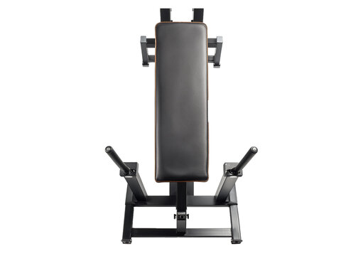 Top view of abdominal gym bench isolated isolated on a transparent or white background