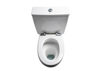 Top view of modern standing toilet bowl isolated isolated on a transparent or white background