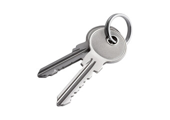 Two keys isolated isolated on a transparent or white background
