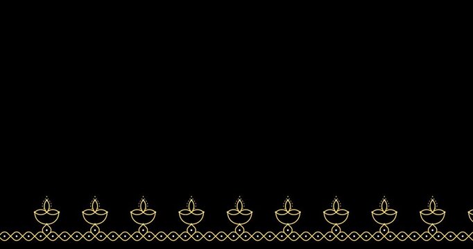 4k Indian Traditional and Cultural pulli Kolam lamp decor for alpha channel