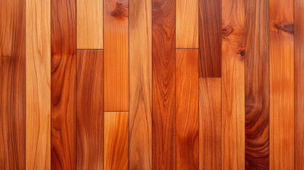 A background of cherry wood floor featuring warm reddish brown tones and a smooth polished surface with visible grain 