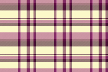 Fluffy pattern textile tartan, hispanic plaid texture seamless. Close up background check fabric vector in lemon chiffon and pink colors.