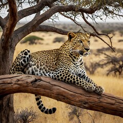 Obraz premium Leopard in a Tree