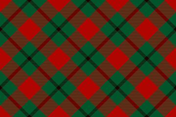 Tartan plaid background, diagonal check seamless pattern. Vector fabric texture for textile print, wrapping paper, gift card, wallpaper.