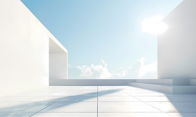 Obraz premium empty white room