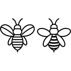 Illustration on bees vector