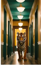 tiger on the roof