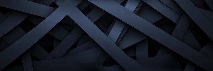 A close-up of a geometric pattern of black and white lines, creating a sense of depth, texture, and complexity.
