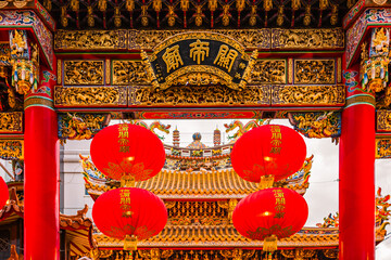 横浜中華街、ライトアップ、春節