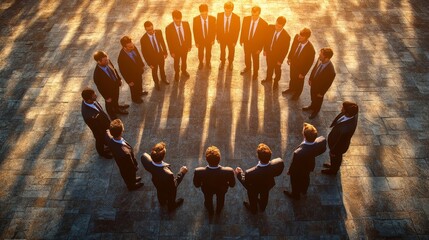 Business Team Huddle, Generative AI