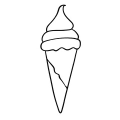 Line art ice cream