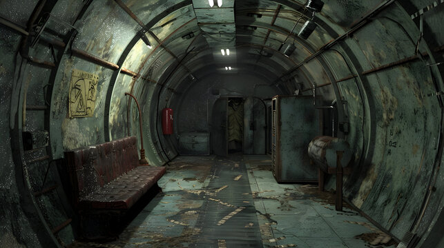 Underground Odyssey: Journey to Safety - An odyssey of survival as survivors journey underground to seek safety in fallout shelters, facing challenges and dangers along the way