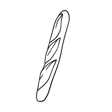 recommend clip art: Line art baguette