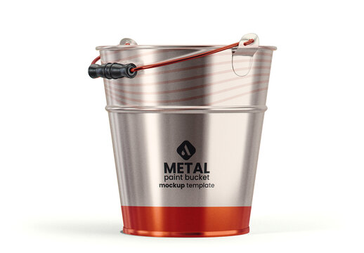 Metal Bucket Mockup