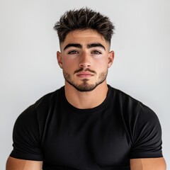 Obraz premium Man wearing casual clothes and smiling on his face, isolated on white