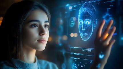 AI-powered digital learning platform with interactive holographic lessons and personalized tutoring