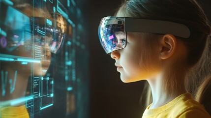 AI-powered digital learning platform with interactive holographic lessons and personalized tutoring