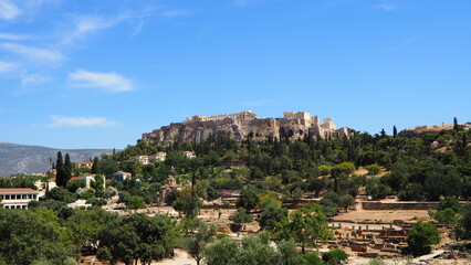 Fototapeta premium View of Acropolis from Agora of Athens, 11th June 2024, Greece