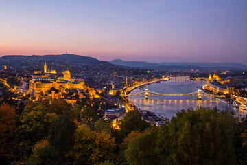 Fototapeta premium iconic view of Budapest with buda casttle