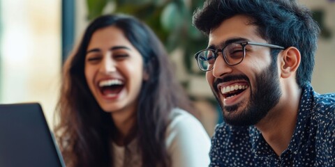 Candid Moment of Laughter Between Two Individuals in a Casual Setting
