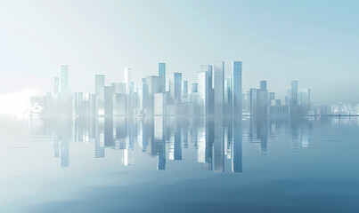 Obraz premium modern city skyline