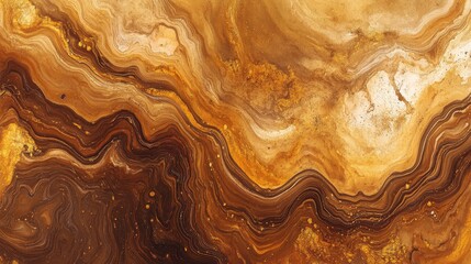 Abstract brown and gold swirl pattern, resembling marble or agate, with flowing lines and textured details. Evokes nature, luxury, and artistic beauty.