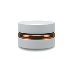 3D rendering, Close up luxury facial cream cosmetic containers product, cosmetic packaging product mock up design, isolated on white background.