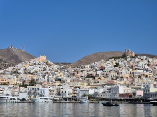 Greece, Cyclades, Syros, Ermoupoli, Ano Syros