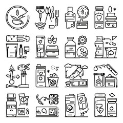 Line icons about pharmacy and medication. Contains such icons as treatments, naturophaty, dose and more. Editable vectorstroke 2 of 2 sets. 512x512 Pixel Perfect in transparent background.
