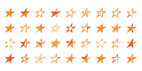 Collection of star logo creative design templates. Premium Vector