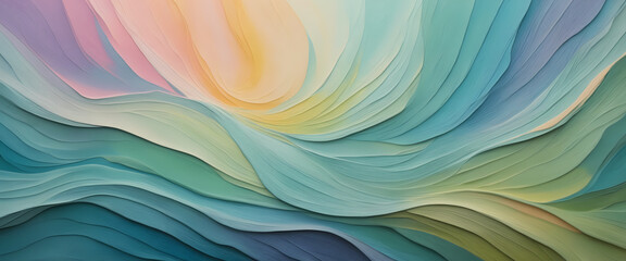 Iridescent Serenity: Abstract Nature in Pastel Hues