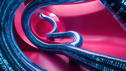 swiral pipes with pink backgrounds