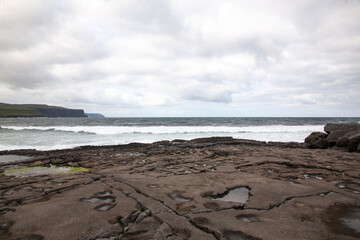 beach and rocks in ireland