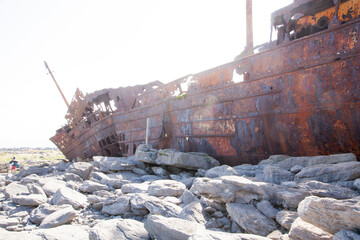 old wreck in the irish coast