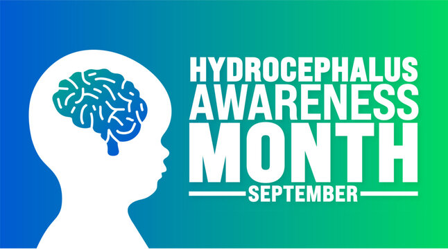 Hydrocephalus Awareness Month is observed every year in September. Holiday concept. Template for background, banner, card, poster, placard, design template with unique shapes with standard color.